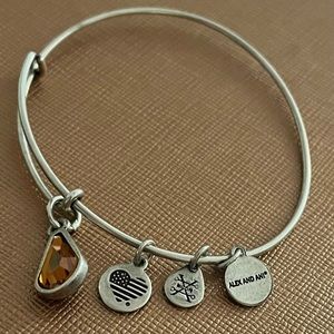 Alex and Ani charm bangle bracelet.